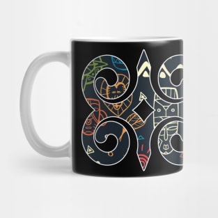 Ghana Akan Adinkra Symbol Ankara Pattern Mug